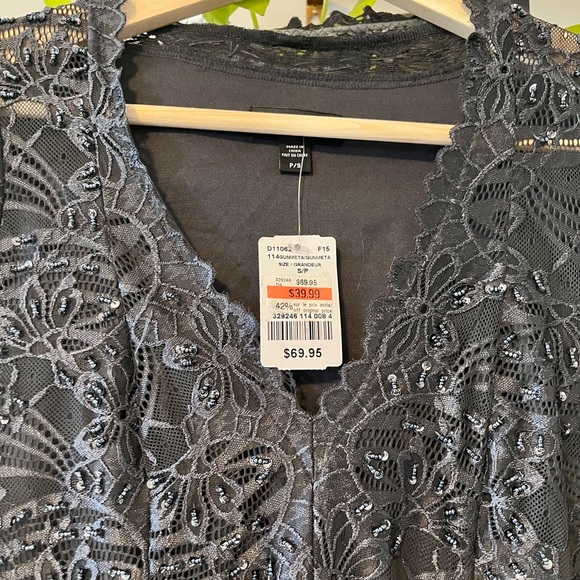 *NEW* Grey Dress with Sequins - Picture 3 of 3